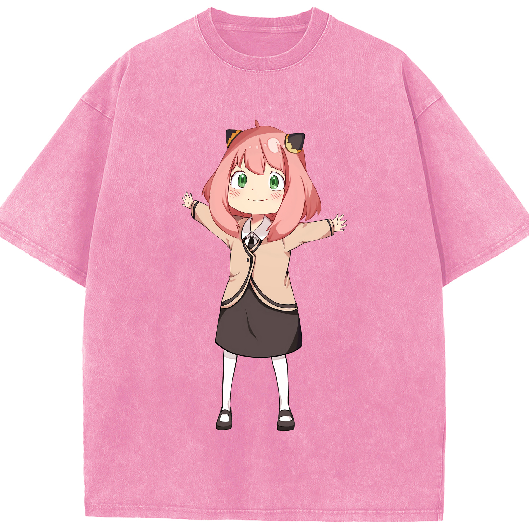 （画像用） SPY×FAMILY间谍家家酒 綿100% ヴィンテージ風 半袖Tシャツ（フロントプリント）